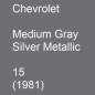 Preview: Chevrolet, Medium Gray Silver Metallic, 15 (1981).